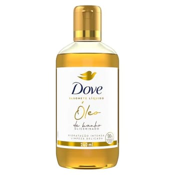 Dove Óleo de Banho Hidratação Intensa e Limpeza Delicada, Glicerinado com 96% Ingredientes de Origem Natural 240 ml