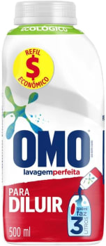 10 Unidades Sabão Líquido Omo Lavagem Perfeita para Diluir - 500ml