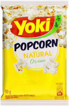 5 unidades - Popcorn Micro Natural Yoki 50g