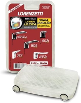 Resistência Acqua Ultra 220V 7800W 3065B, Lorenzetti, 7589117, Metal, Pequeno