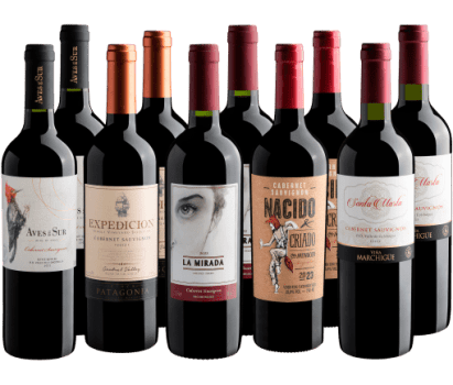 Kit Cabernet Sauvignon em Dobro | 10 garrafas por R$29,90 cada