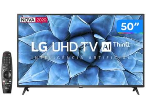 Smart TV 4K LED 50” LG 50UN7310PSC Wi-Fi Bluetooth - Inteligência Artificial 3 HDMI 2 USB - Magazine Ofertaesperta