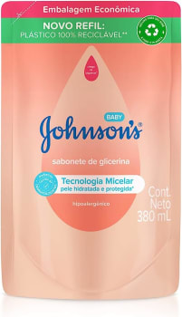 Refil Sabonete Líquido de Glicerina Johnson's Baby da Cabeça aos Pés 380ml