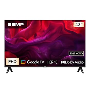 Smart TV Semp 43 Polegadas LED Full HD S42 WiFi Bluetooth Google TV 2 HDMI HDR10 Dolby Audio 43S42