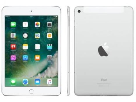 iPad Mini 4 Apple 4G 64GB Prata Tela 7,9" Retina - Proc. M8 Câm. 8MP + Frontal iOS 10 Touch ID Bivolt - Prata