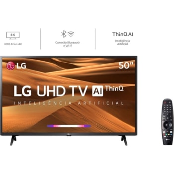 Smart TV Led 50'' LG 50UM7360 Ultra HD 4K com Conversor Digital + Wi-Fi 2 USB 3 HDMI Thinq Ai