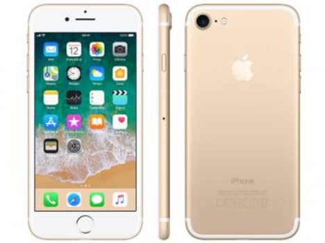 iPhone 7 Apple 32GB Dourado 4G Tela 4.7" Retina - Câm. 12MP + Selfie 7MP iOS 11 Proc. Chip A10 - Magazine Ofertaesperta