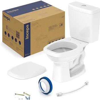 Kit Vaso Sanitário com Caixa Acoplada e Assento Art Incepa, Cor: Branco