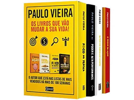 Box Livros Paulo Vieira Vol. 1 - Os Livros Que Vão Mudar a Sua Vida - Magazine Ofertaesperta
