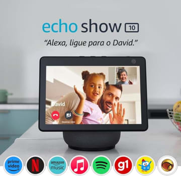 Echo Show 10: Smart Display HD de 10,1" com movimento e Alexa - cor Preta