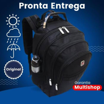 Mochila Bolsa Reforçada Cabo de Aço Notebook Escolar Ótima Trabalho Faculdade GRANDE - UV-Block - Magazine Ofertaesperta