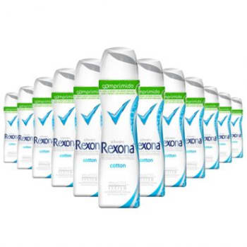 12 Desodorantes Antitranspirantes Comprimido Rexona Feminino Aerosol Cotton 56g