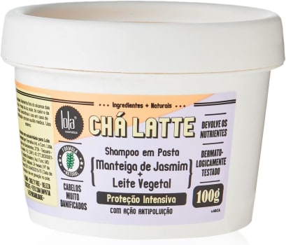 Shampoo Em Pasta - Chá Latte - Jasmim E Leite Vegetal, Lola Cosmetics