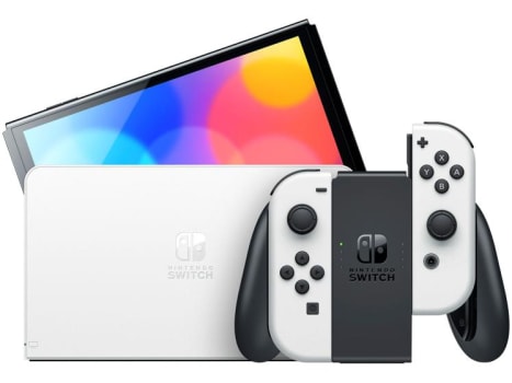 Nintendo Switch OLED 64GB Branco - 1 Par de Controles Joy-Con 7.0” - Console Nintendo Switch - Magazine 