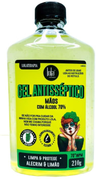Gel Antisséptico 70% Lola Cosmetics Alecrim & Limão - 210g