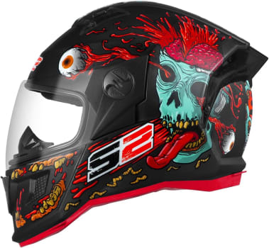 Capacete Moto Pro Tork Stealth Zombie Tam 56 Preto Fosco