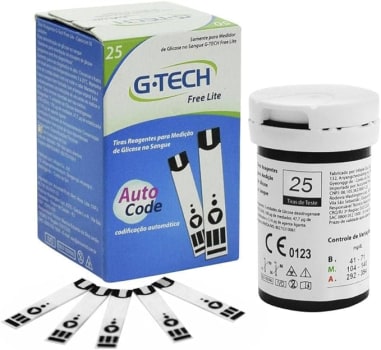 G-Tech Tiras Reagentes Lite (Caixa Com 25 Unidades)