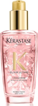 Kérastase Óleo Elixir Ultime L'Huile Rose, Todos os tipos de cabelos, Nutrição, brilho, Mix de 4 Óleos Preciosos, 100 ml