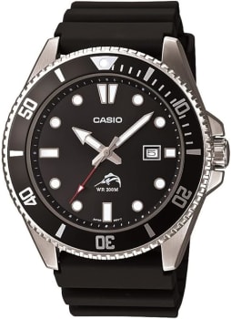 Relógio masculino Casio MDV106-1AV 200M Duro analógico, preto