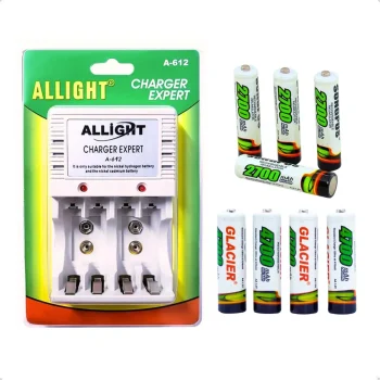 Kit 8 Pilhas Recarregáveis Aa/aaa+ Carregador Rápido Bivolt