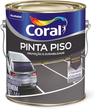 PINTA PISO CINZA ESCURO 3,6L - CORAL