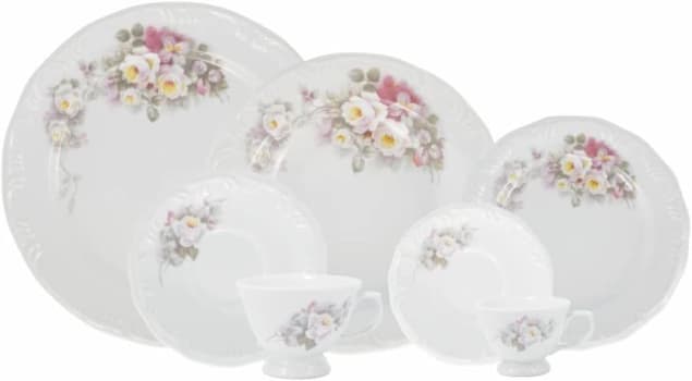 Conjunto de 42 peças em Porcelana Schmidt