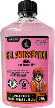 Gel Antisséptico 70% Limão & Rosas 210g Lola Cosmetics