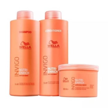 Kit Wella Invigo Nutri Enrich Shampoo Condicionador E Creme - Magazine Ofertaesperta