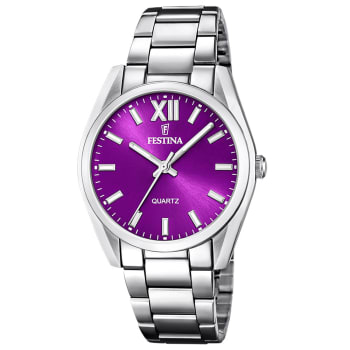 Relógio Festina Boyfriend Feminino Aço Prateado