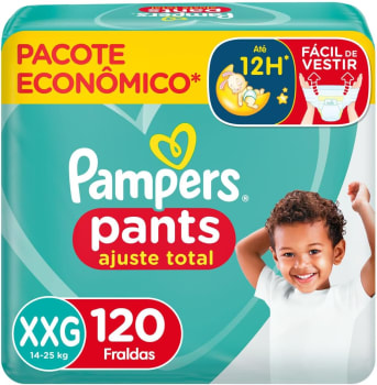 Fralda Pampers Ajuste Total XXG - 120 Unidades