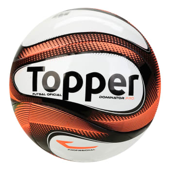 Bola Futsal Topper Dominator Pro 1 - Laranja e Preto