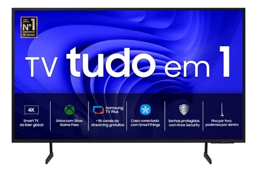 Smart TV UN50DU7700GXZD 50'' UHD Processador Crystal 4K 2024 Cor Preto Samsung 110V/220V