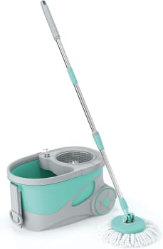 Mop Giratório Ciclone Balde 20 litros com cesto inox e Rodinhas MOP7290 Flash Limp