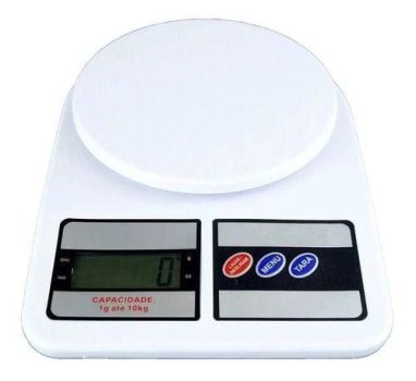 Balança Eletronica Digital De Cozinha Alta Precisão 10Kg 123 Útil - 123Útil - Balanças - Magazine