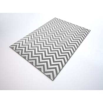 Tapete para Sala e Quarto Harts Chevron Listrado Cinza 100 x 150 