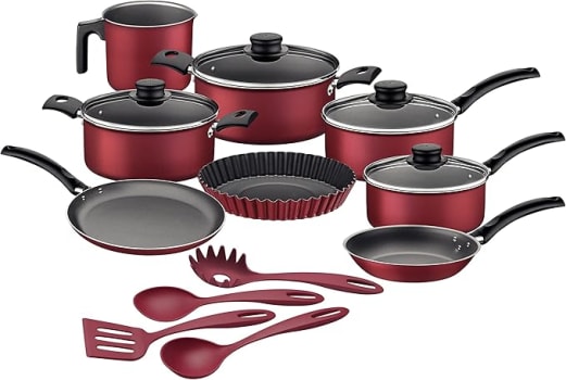 Kit para Cozinhar 12 Peças Turim Vermelho Tramontina - Panelas, Assadeiras e Utensílios