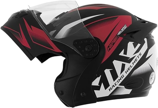 Capacete Escamoteável MIXS Gladiator Storm Fosco 60 Vermelho/Branco/Preto