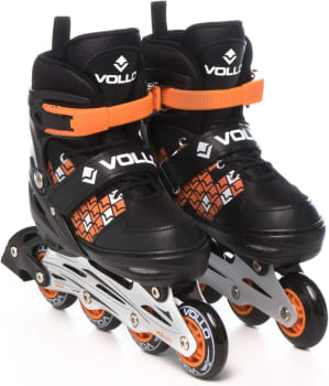 Patins In Line, Vollo Sports, Tamanho Grande 39 ao 42 (Laranja e Preto)