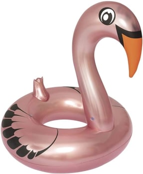 Boia Cisne Perolado Rosa Com Abertura Mor