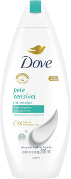 10 unidades Dove Sabonete Liquido Pele Sensível 250 ml