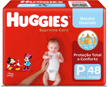 Seleção de Pacotes de Fraldas Huggies Supreme Care Compre 2 por R$ 74,84