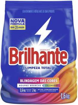 Brilhante Limpeza Total - Lava-Roupas Em Pó, 1,6kg