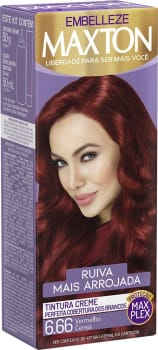 2 Unidades - Tinta de Cabelo Ruiva e Arrojada 6.66 Kit Maxton