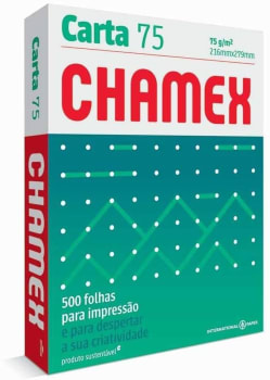 Chamex Papel Sulfite Carta 75, 216 X 279mm, 500 Folhas