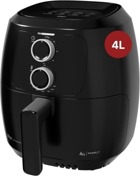 WAP Fritadeira Elétrica sem Óleo Air Fryer Preta 4 Litros, Potência de 1500W e Revestimento Antiaderente 127V