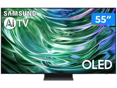 Smart TV 55" 4K OLED Samsung 144Hz Wi-Fi Bluetooth com Alexa 4 HDMI 2 USB - QN55S90DAGXZD