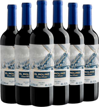 Kit 6 El Molino Malbec por R$29,90 cada Garrafa