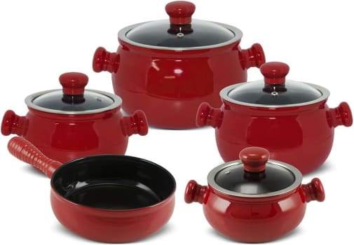 Conjunto Panelas de Cerâmica Premiere Joy 5 peças Pomodoro - Ceraflame