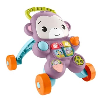 Andador Amigo Macaco Aprenda Comigo Brinquedo Bebê Fisher-Price Mattel. Atividades educativas com apoio para andar. Ideal a partir dos 9 meses.
