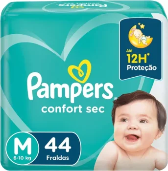 Fralda Infantil Confort Sec 12 Horas De Proteção Pampers Gênero Sem gênero Tamanho M